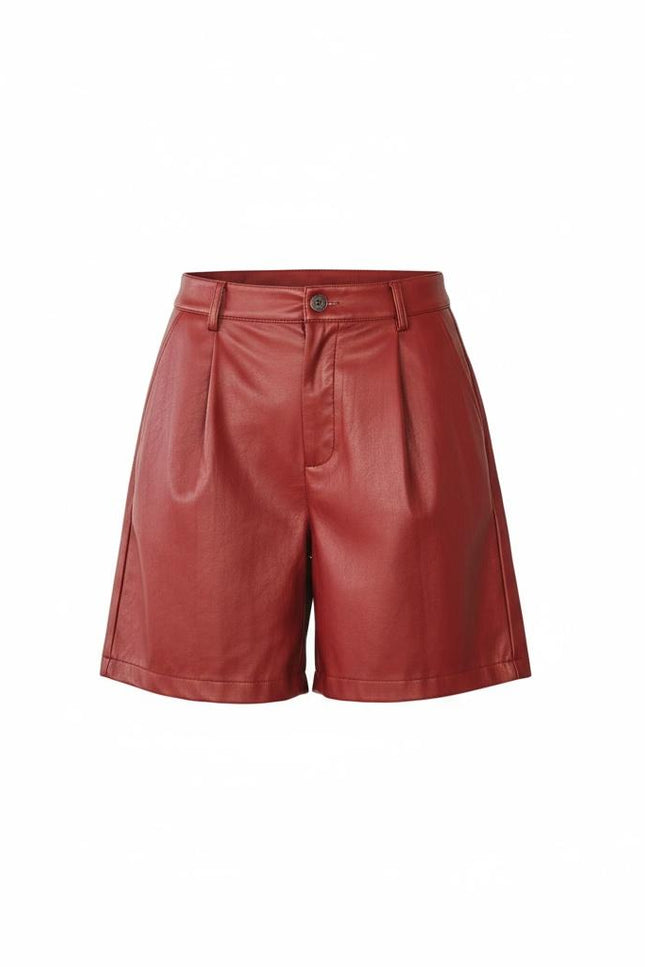 Pantalon court en cuir Secret-Season