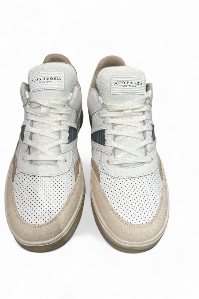 Scotch & Soda Herren-Sneaker Weiß Braun